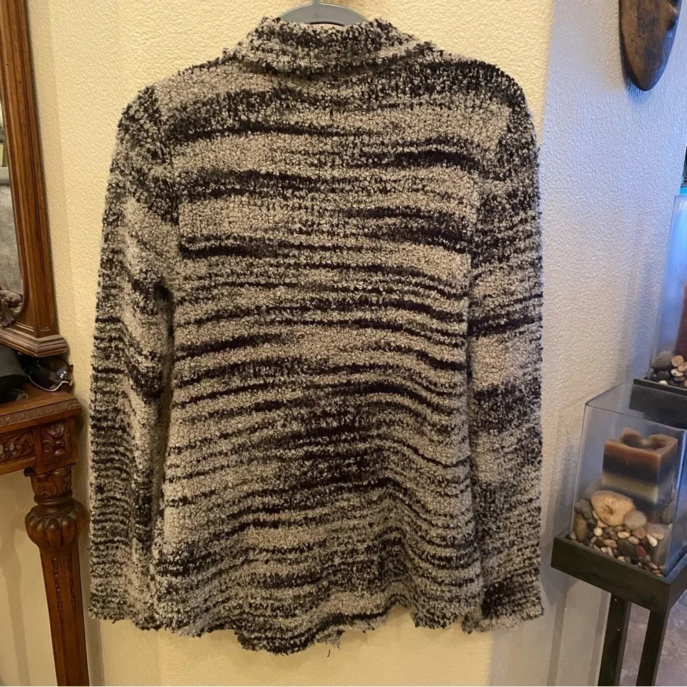 FREE PEOPLE Women Zebra Yarn Double Breasted Wool Blend Cardigan Size Small